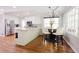 Kitchen view showcasing stainless steel appliances, breakfast nook, and large island at 3500 Parkwood Hills Ct, Snellville, GA 30078