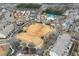 An aerial view of the neighborhood with well-maintained park and greenery at 650 Village Crest Dr, Suwanee, GA 30024