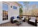 Backyard patio with outdoor seating at 1205 New Haven Ct, Roswell, GA 30075