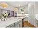 Gourmet kitchen featuring an eat-in island, pendant lighting and stainless steel dishwasher at 1205 New Haven Ct, Roswell, GA 30075