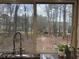 View of the wooded backyard from the kitchen window at 2820 Bluebird Cir, Duluth, GA 30096