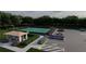 View of the community with tennis courts, a picnic pavilion, and parking at 201 Groveton Ct, Euharlee, GA 30145