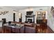 Inviting living room featuring hardwood floors, fireplace, and stylish furnishings at 3638 Peachtree Rd # 306, Atlanta, GA 30319