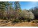 View of tree lined backyard space with foliage in partial sunlight at 1760 Grand Oaks Drive, Woodstock, GA 30188