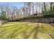 Spacious backyard with lawn, trees, and patio furniture, perfect for outdoor relaxation at 440 River Valley Rd, Atlanta, GA 30328