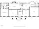 First floor layout featuring a living room, kitchen, dining room, garage, and primary bedroom at 1380 Tennis Court Pl, Roswell, GA 30075
