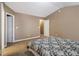 Neutral bedroom featuring two entryways and cozy carpet at 2258 Bigwood Trail Trl, Atlanta, GA 30349