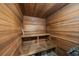 Modern home sauna featuring wood paneled walls and built-in wooden benches for a relaxing spa experience at 3475 Oak Valley Ne Rd # 410, Atlanta, GA 30326