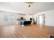 Spacious kitchen with stainless steel appliances, a large island with seating, and modern white cabinetry at 505 Windy Ridge Ct, Canton, GA 30114