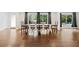 Dining area with hardwood flooring and large windows providing natural light at 3363 Briarcliff Ne Rd, Atlanta, GA 30345