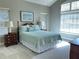 Comfortable bedroom featuring neutral walls, carpet and large windows with blinds at 120 Chastain Nw Rd # 1803, Kennesaw, GA 30144