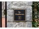 Close up of the stone entrance sign reading St. Andrews at 210 Calypso Cir, Atlanta, GA 30305