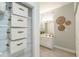 Bathroom featuring a white vanity and decorative wall art at 2865 Lenox Road Ne # 602, Atlanta, GA 30324