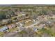 An aerial view of the residential neighborhood showing a quiet area with mature trees and well-spaced houses at 4223 Mountain Glen Trce, Snellville, GA 30039