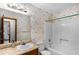 Bathroom with a vanity, toilet, and bathtub at 4223 Mountain Glen Trce, Snellville, GA 30039