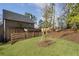 Backyard view, showcasing covered patio area, and privacy fence providing a secluded outdoor space at 262 Green Hill Ne Rd, Sandy Springs, GA 30342