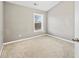 Neutral bedroom with carpet, gray walls and a window with blinds at 1262 Park Pass Row, Suwanee, GA 30024