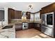 Modern kitchen with stainless steel appliances and designer backsplash at 1352 Middlesex Ne Ave, Atlanta, GA 30306