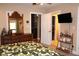 Comfortable bedroom with stylish decor, wood floors, and ample closet space at 4040 Merritt Dr, Cumming, GA 30041