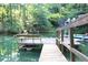 Dock with multiple levels for entertaining and relaxing by the lake at 4040 Merritt Dr, Cumming, GA 30041