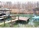Private dock featuring multiple levels and boat slips, offering convenient lake access and scenic views at 4040 Merritt Dr, Cumming, GA 30041