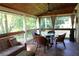Cozy screened-in porch with comfortable seating and tranquil backyard views at 4040 Merritt Dr, Cumming, GA 30041