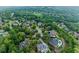 Panoramic aerial view of a neighborhood featuring lush greenery and stately homes at 1416 Elgin Way, Cumming, GA 30041