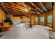 Unfinished basement with exposed framework, visible ductwork, and miscellaneous objects at 1416 Elgin Way, Cumming, GA 30041