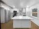 Modern kitchen with white cabinets, stainless steel appliances, and a central island at 2046 Dellwood Pl, Decatur, GA 30032