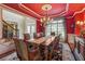 Elegant dining room with a decorative ceiling, a chandelier, and a large table at 2916 Kings Walk Ave, Marietta, GA 30062