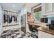 Mud room featuring cubbies, a work desk, and stainless steel refrigerator at 4742 Balmoral Ne Way, Marietta, GA 30068