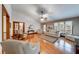 Spacious living room with hardwood floors, vaulted ceilings, and large windows at 1980 Two Springs Way, Lawrenceville, GA 30043