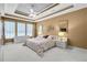 Spacious main bedroom with tray ceilings and lots of bright, natural light at 2964 Perimeter Cir, Buford, GA 30519