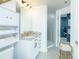 A modern bathroom with a walk-in shower at 361 17Th St # 2122, Atlanta, GA 30363