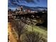 Night view of the Atlanta skyline overlooking homes and tree-lined street at 223 16Th Nw St # 2, Atlanta, GA 30363