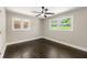 Bright bedroom with hardwood floors, and a ceiling fan at 2682 Miriam Ln, Decatur, GA 30032