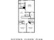 Layout of the second floor with bedroom and living space dimensions at 4541 Moray Dr, Mableton, GA 30126
