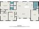 Layout of a 1368 square foot home featuring three bedrooms, two bathrooms, living room, kitchen, and laundry at 2760 Swansea Ct, College Park, GA 30349