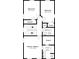 Floorplan of the 2nd floor, showing layout of the bedrooms, closets, and bathroom at 3040 Washington Rd, Atlanta, GA 30344