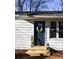 Charming front entry with a blue door, wreath, and a warm welcome sign at 3601 Orchard Cir, Decatur, GA 30032