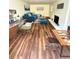 Comfortable living room with hardwood floors, fireplace and dedicated office space at 2182 Rosewood Rd, Decatur, GA 30032