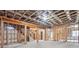 Unfinished basement showcasing the home's framing, offering potential for customization and additional living space at 10745 Shallowford Rd, Roswell, GA 30075