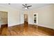 Bedroom features closet and hardwood floors at 1303 N Druid Hills Ne Rd, Brookhaven, GA 30319