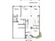 Detailed floor plan showcasing the layout of the home including bedrooms, kitchen, and garage at 206 Wild Ginger Bend, Woodstock, GA 30188