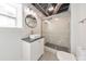 Bathroom features modern vanity and walk-in shower, complete with contemporary finishes at 2419 Edgewater Sw Dr, Atlanta, GA 30311