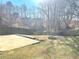 Backyard with a concrete patio, fire pit, and fenced perimeter at 929 Bexhill Dr, Lawrenceville, GA 30043
