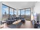 Bright living room with floor-to-ceiling windows and a great city view at 270 17Th Nw St # 2601, Atlanta, GA 30363