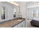 Bathroom with a granite countertop sink and views to a bedroom at 406 Greyfield Dr, Canton, GA 30115