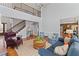Bright living room with second story view, hardwood floors, and comfortable seating at 406 Greyfield Dr, Canton, GA 30115