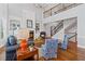 Open living room with hardwood floors, fireplace, and view to second story at 406 Greyfield Dr, Canton, GA 30115
